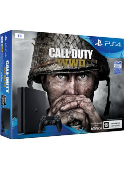 Игровая приставка Sony PlayStation 4 Slim 1TB Black (CUH-2108B) + Call of Duty: WWII